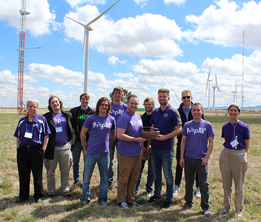 Members of the Wildcat Wind Power team
