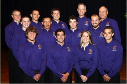 The officers and advisers of the student chapter of the Associated General Contractors.