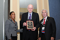 David Stewart accepts Council of College and Military Educators Institution Award