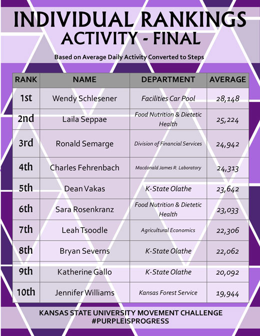 Individual leaderboard 