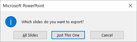 Choose which slides to export