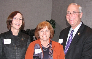 Jane Schillie (Past President), Stephanie Harvey (Initiations Committee), and Gary Clark (Vice President)