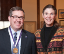 President Schulz and other key supporters celebrate a $5 million gift from the Berneys.
