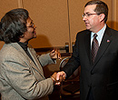 Dr. Kathy Greene talks with Dr. Kirk Schulz.