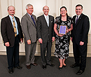 Honoring K-State at Salina faculty member Patricia Ackerman with a presidential award.