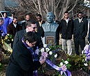 Laying wreaths to honor the memory of Dr. Martin Luther King Jr. 