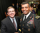 President Schulz with Gen. Brooks, Commanding General of the First Infantry Division.