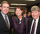 President Schulz with KSU Foundation Executive Committee member Tara and Terry Cupps.