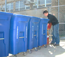 residence halls outside bins
