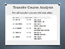 Transfer Course Analysis