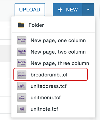 Create breadcrumb from breadcrumb.tcf