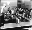1941 Call Hall ice cream counter.