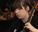 Members of the K-State Orchestra performing a commemorative piece.