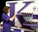 Birthday cupcakes being served at the kickoff.