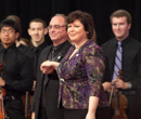 Orchestra conductor David Littrell and his wife, Laurel Littrell, who composed the commemorative 150th piece performed by the K-State Orchestra.