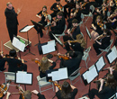 Members of the K-State Orchestra performing a commemorative piece.