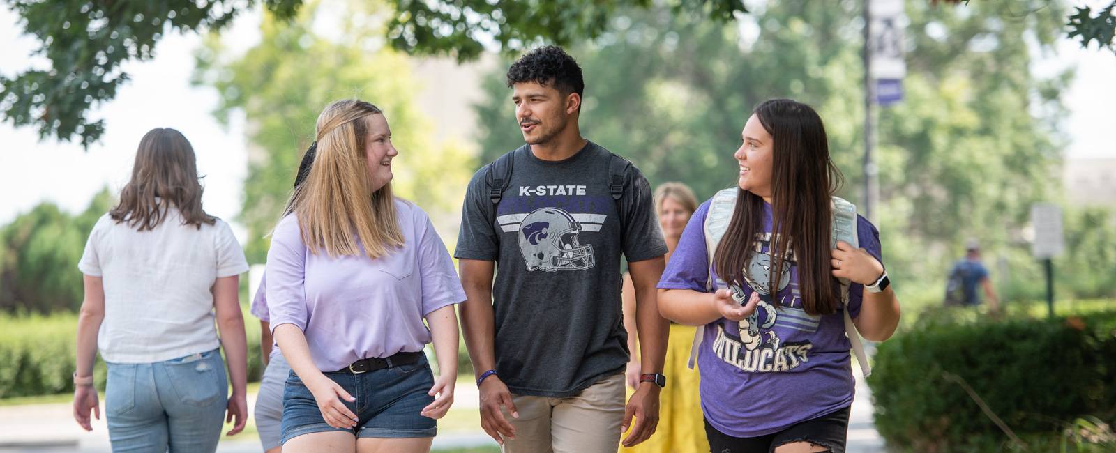 Students walking