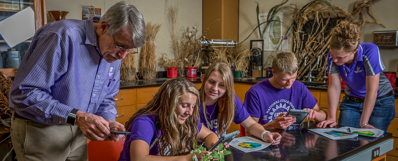 Agronomy students in classroom