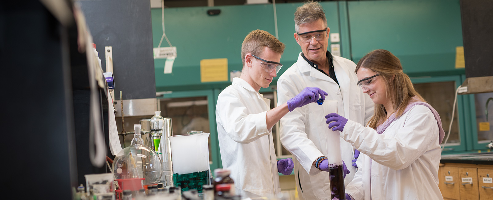 Students working in lab