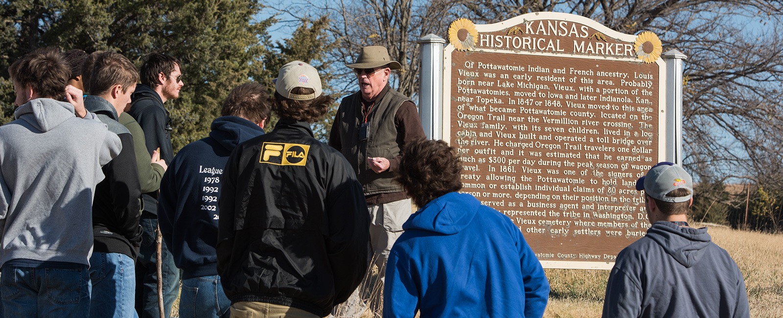 Students on history field trip