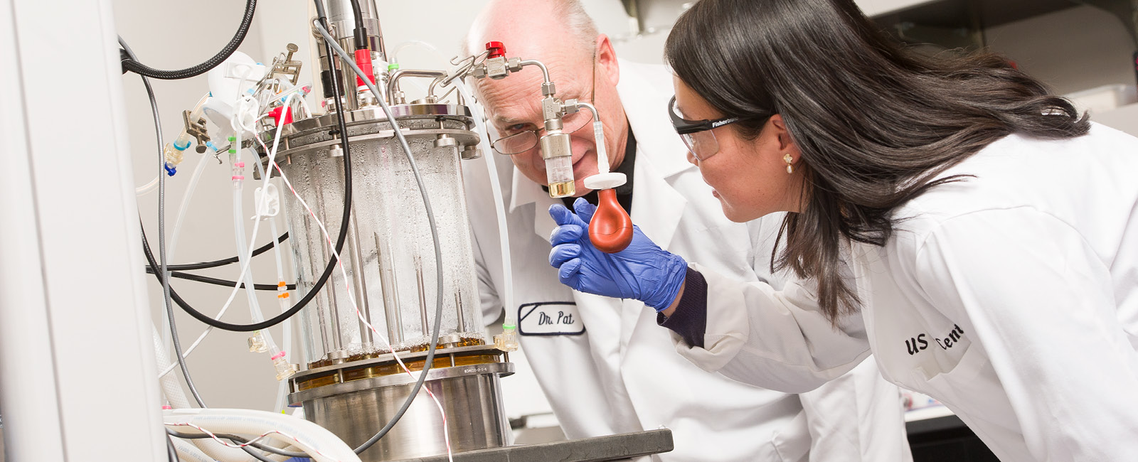 Student working in lab