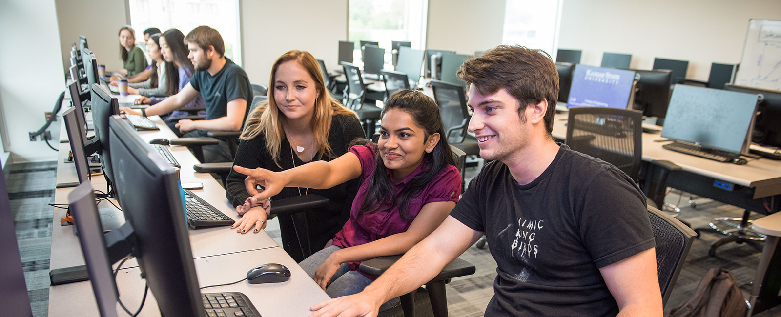 Students working in computer lab