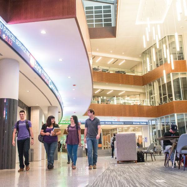 Accounting majors completing degrees aimed at careers in business.