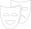 Icon of theater masks