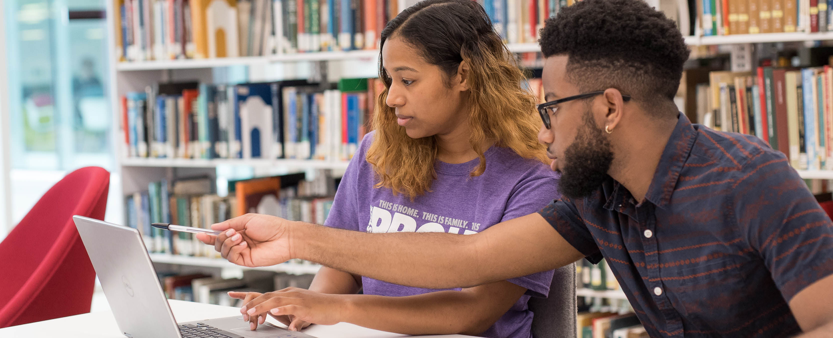 students working online