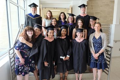 Group of 2021 public health graduates with professors