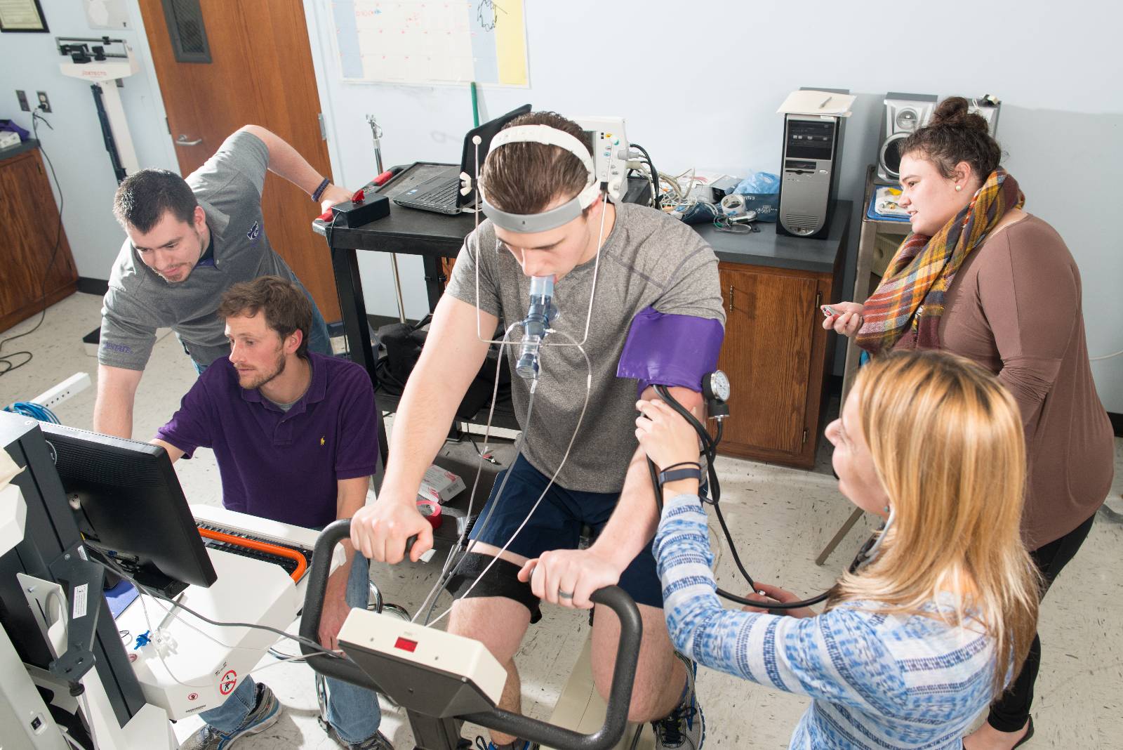 Students participating in a clinical 