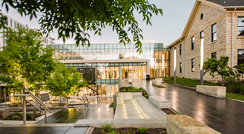 Regnier courtyard on the Manhattan campus