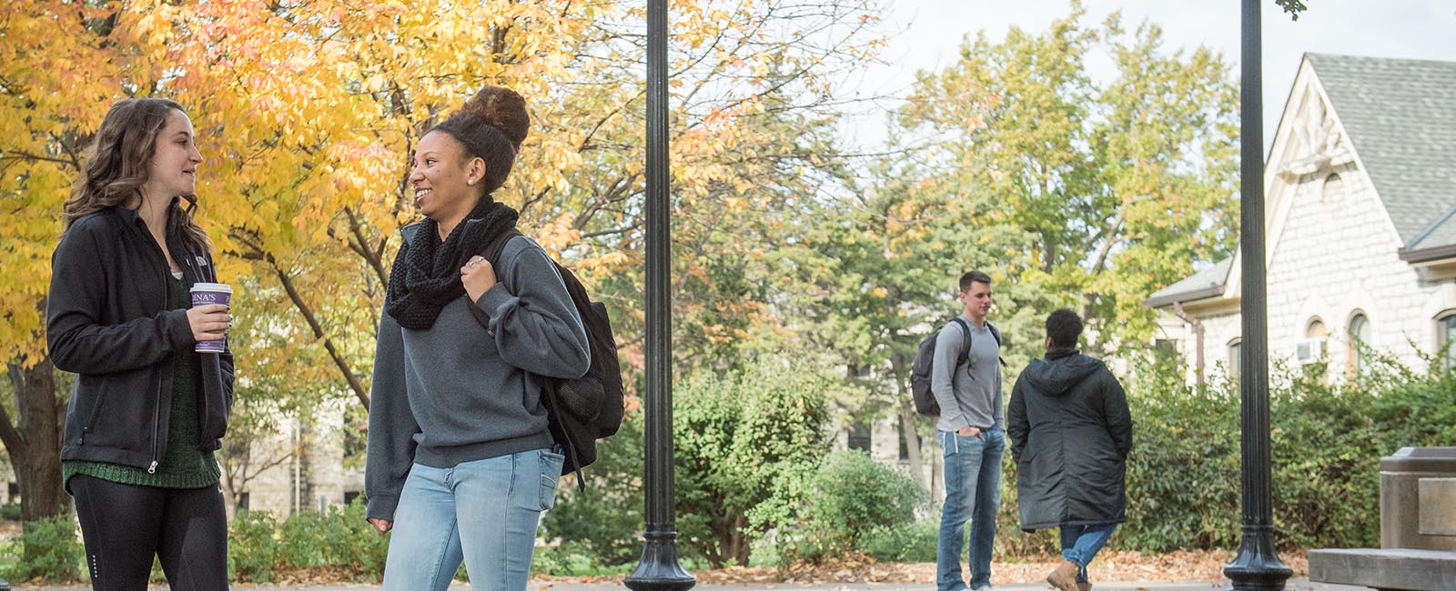 Students on campus