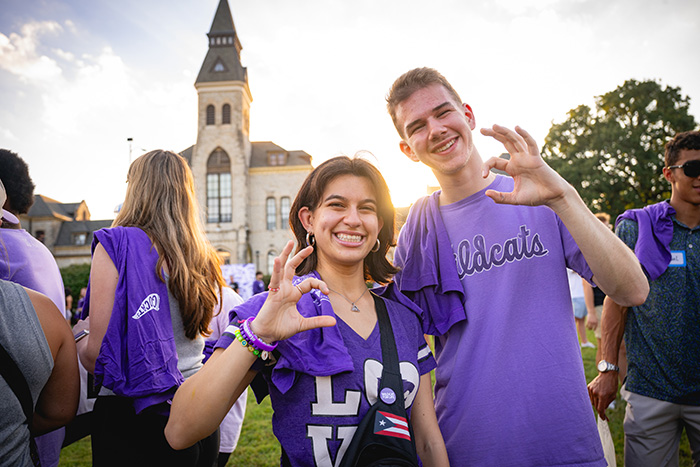 K-State students walking together on campus
