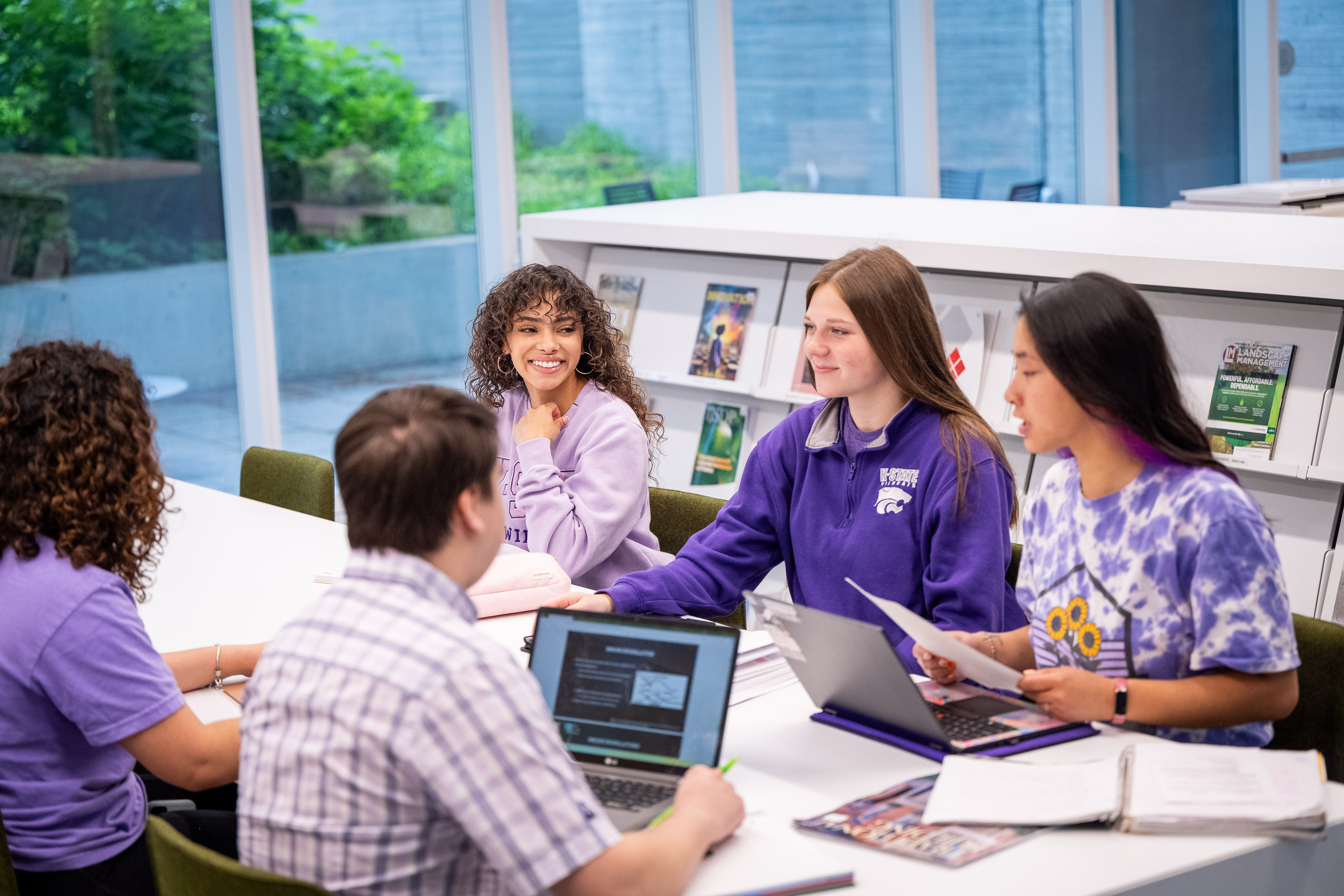 Students studying together