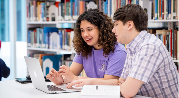 students at laptop