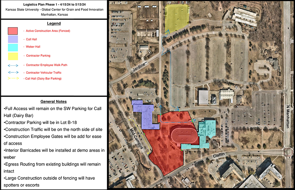 phase one of construction graphic