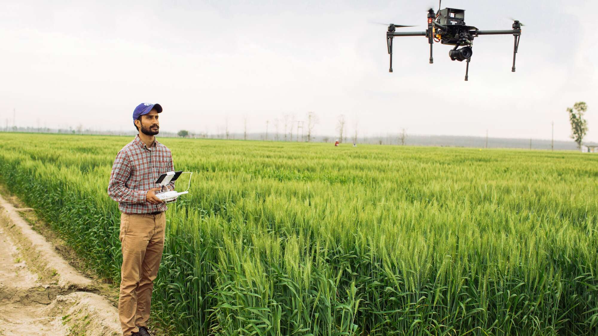 Cargill Drone in a field