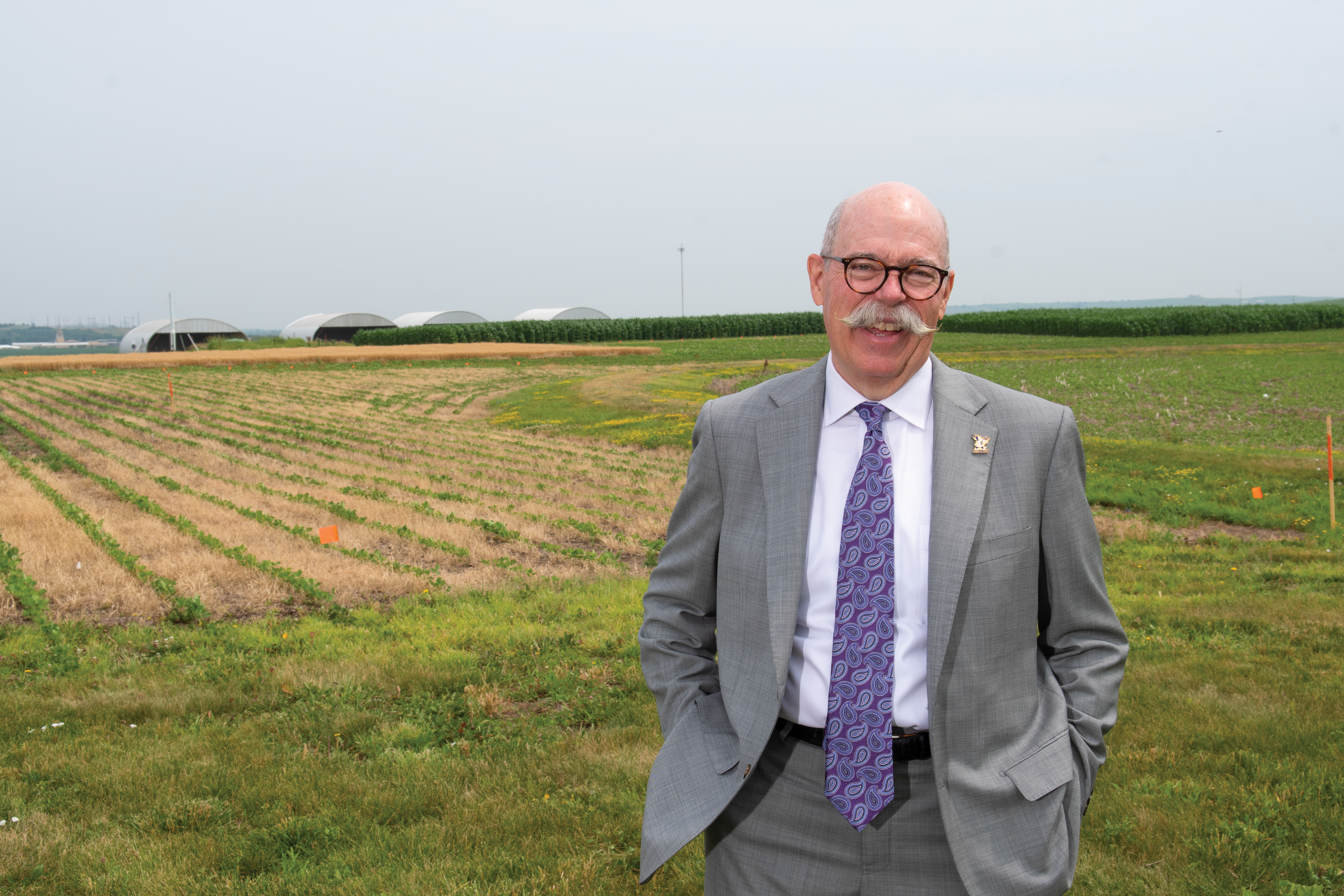 Ernie Minton at the Kansas State University Agronomy North Farm