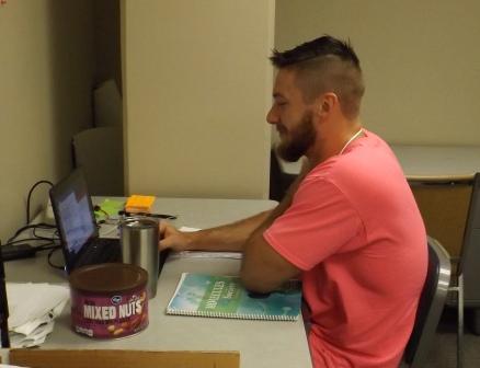 Jaek at desk