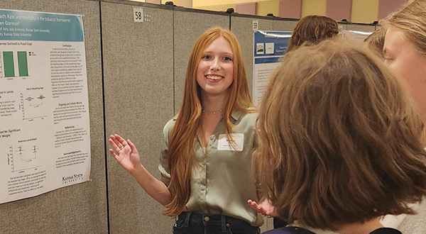 Student at symposium