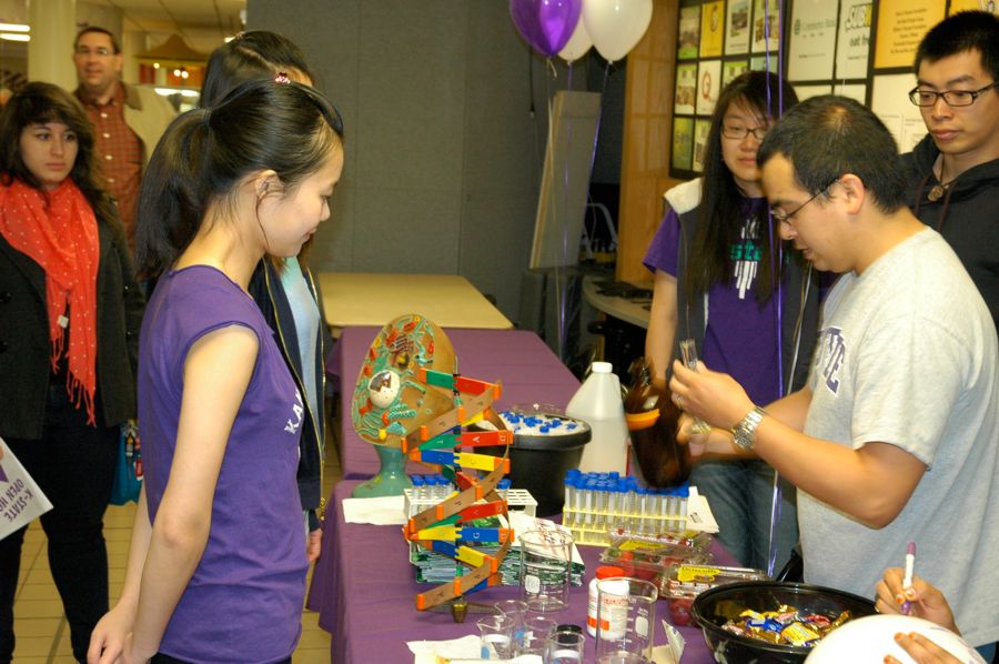 Sam demonstrating the DNA extraction
