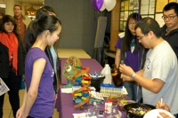Sam demonstrating the DNA extraction