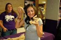 Adriana took a break and tried out Biology's snake: no, biochemisty is definitely more fun.
