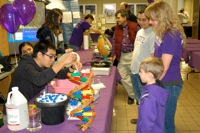 Weihong showcasing his first DNA extraction experiment