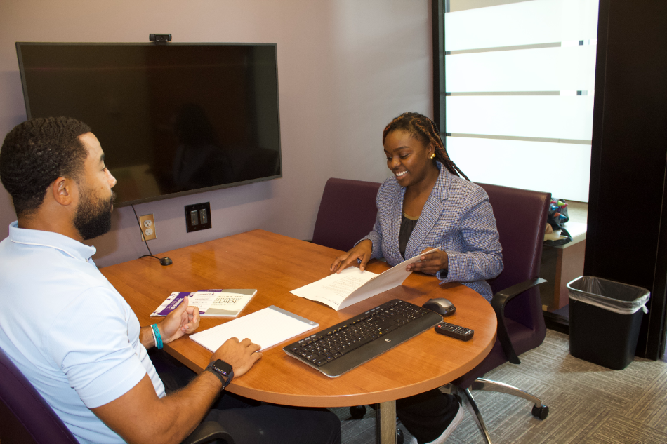 Student interviewing