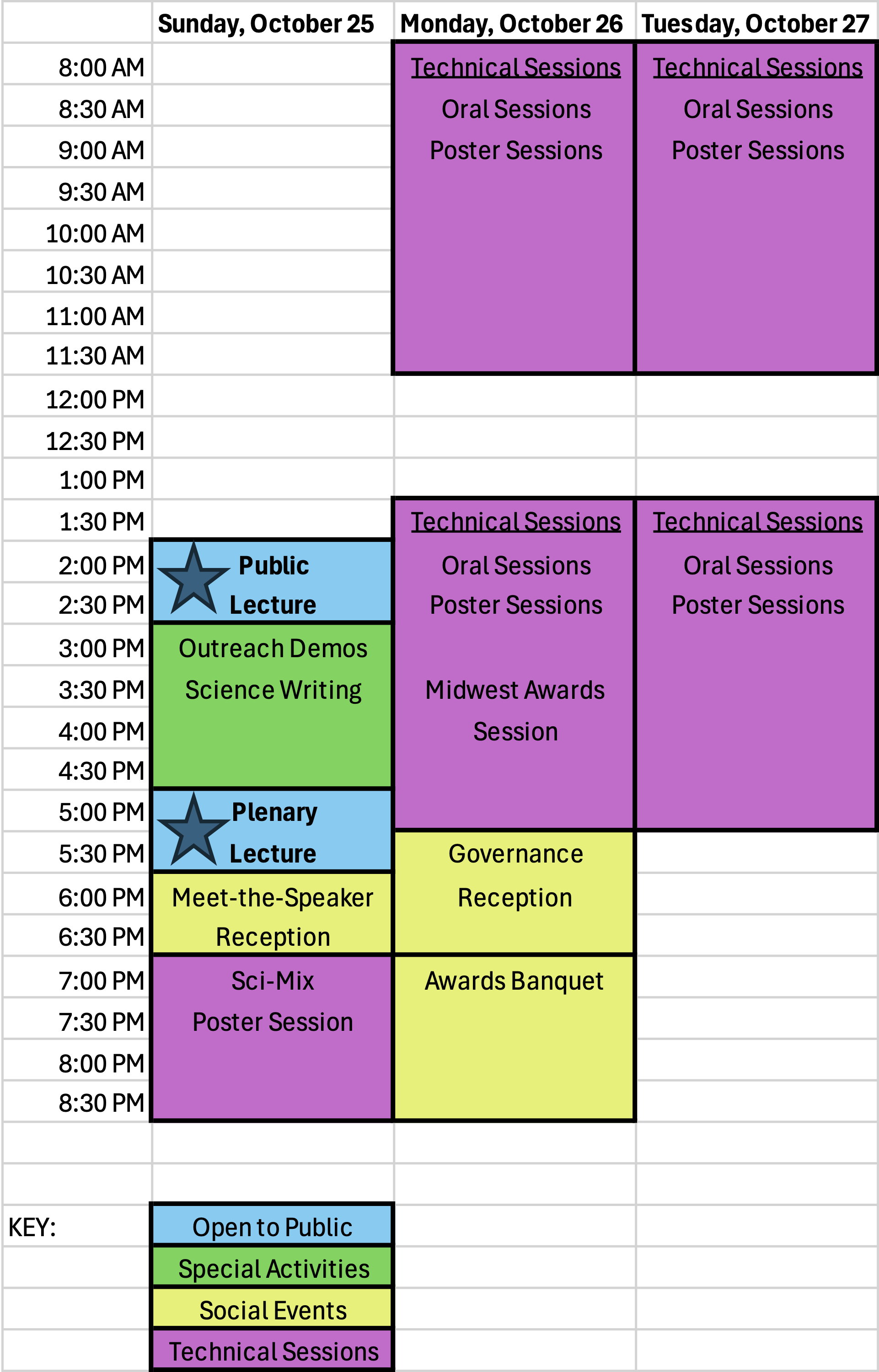 Image of schedule