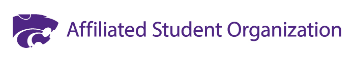 Powercat Affiliated student organization long, purple on white