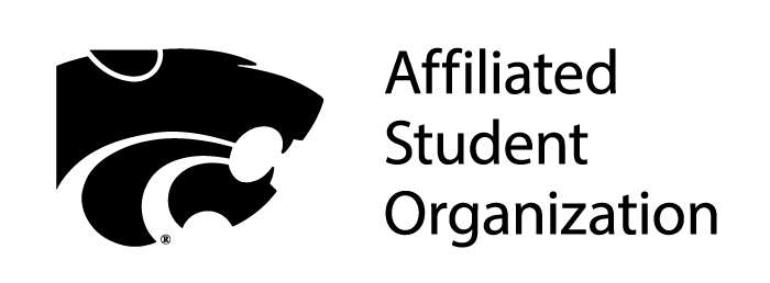 Powercat Affiliated student organization stacked, black on white