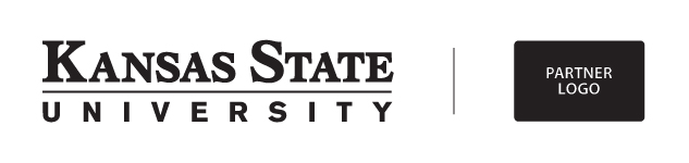 Kansas State University external cobranding wordmark black on white